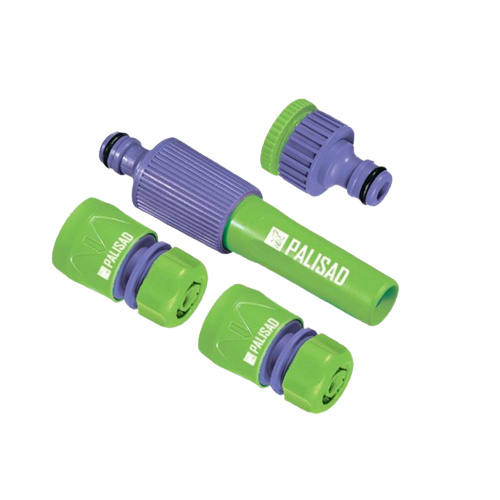 JOGO DE CONEXAO PARA MANGUEIRA, 1/2 POL. 1 ESGUICHO, 2 ENGATES, 1 CONECTOR, 4 PCS