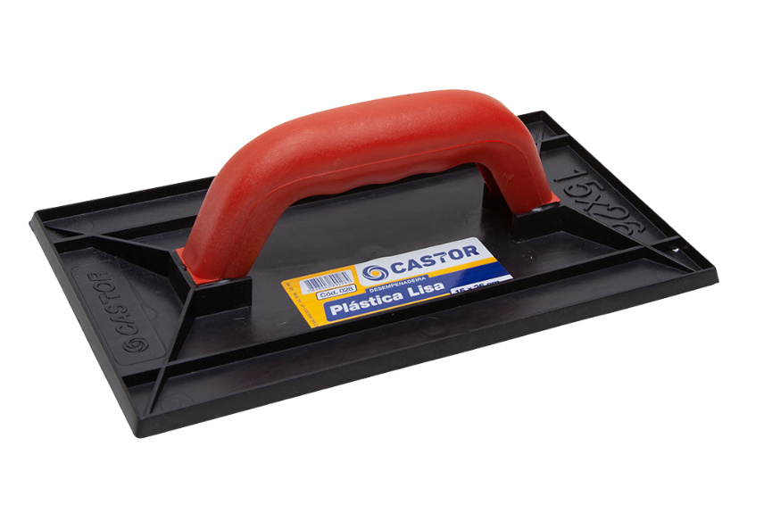 DESEMPENADEIRA PLASTICA PRETA 15X26CM LISA