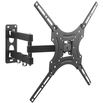 SUPORTE TRIARTICULADO C/ INCLINACAO P/ TV - 17" A 55" - PRETO