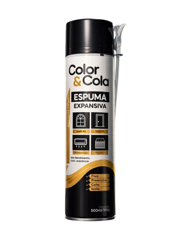 ESPUMA PU EXPANSIVA COLOR%COLA 500ML/280G EMB/12