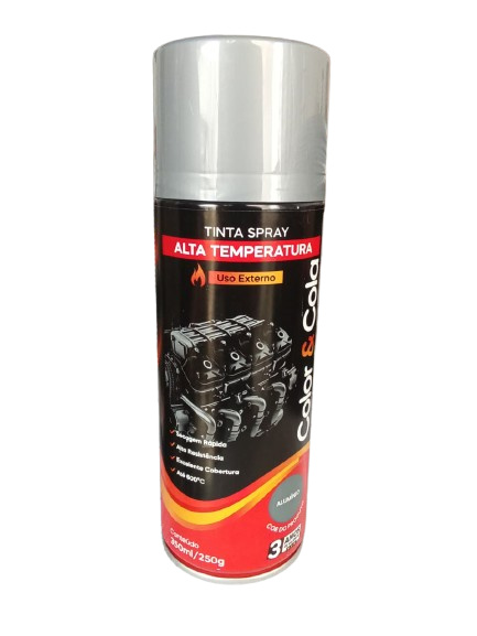 TINTA COLOR & COLA 350ML / 250G ALTA TEMPERATURA - ALUMINIO EMB/6