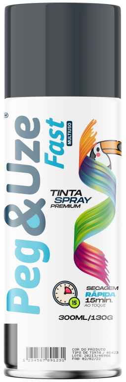 PEG&UZE FAST TINTA MET ALUMINIO RODAS 300ML/130G EMB/6