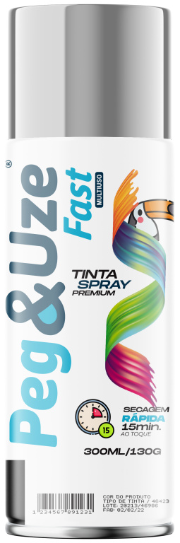 PEG&UZE FAST TINTA MET CROMADA 300ML/130G EMB/6