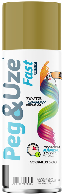 PEG&UZE FAST TINTA MET DOURADA 300ML/130G EMB/6