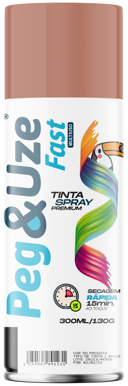 PEG&UZE FAST TINTA MET ROSE GOLD 300ML/130G EMB/6