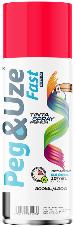 PEG&UZE FAST TINTA MET VERMELHO 300ML/130G EMB/6