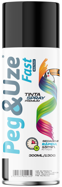 PEG&UZE FAST TINTA UG PRETO BRILHANTE 300ML/130G EMB/6