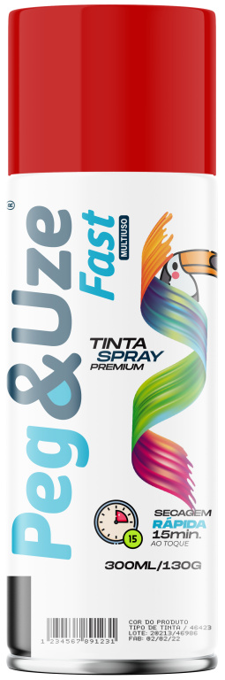 PEG&UZE FAST TINTA UG VERMELHO FOSCO 300ML/130G EMB/6