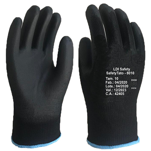 LUVA PU SAFETYTATO MOD:8010 POLIAMIDA  TAM: 8 EMB/12
