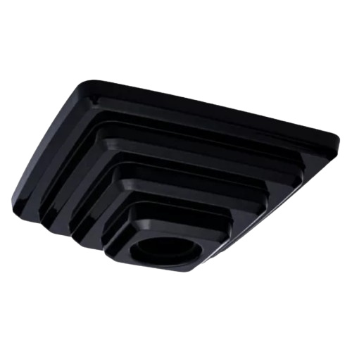 PLAFON ROSQUEADO ROPER PLAST PIRAMIDE QUADRADO PRETO
